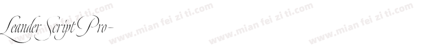 Leander Script Pro字体转换